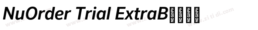 NuOrder Trial ExtraB字体转换